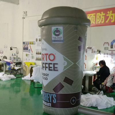 Personalizzazione Giant Promozione Evento Mascotte Personaggi Tazza da caffè gonfiabile per la pubblicità