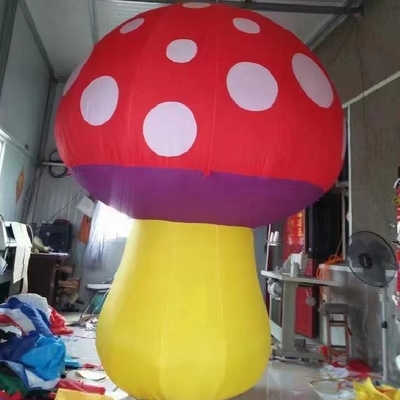Modello di fungo gonfiabile personalizzato di 4 metri di altezza per l'esposizione di eventi