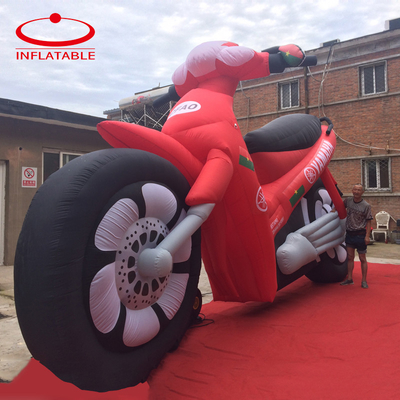 Motociclistica gonfiabile off-road gigante su misura per pubblicità gonfiabile all'aperto