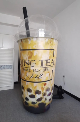 bottiglia di tè latte tazza di tè vincere bottiglia gonfiabile può personalizzato pubblicità gigante bottiglia gonfiabile tazza per evento di promozione