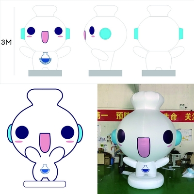 Mascotte sportive gonfiabili giganti pubblicità cartoni animati 3D materiale Oxford