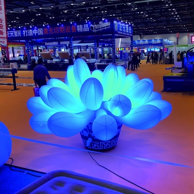 Decorazione nuziale luce LED gonfiabile colorata grandi fiori gonfiabili