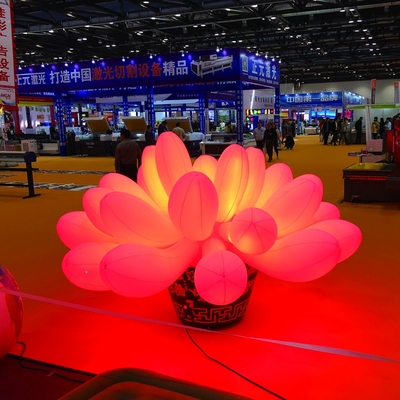 Decorazione nuziale luce LED gonfiabile colorata grandi fiori gonfiabili