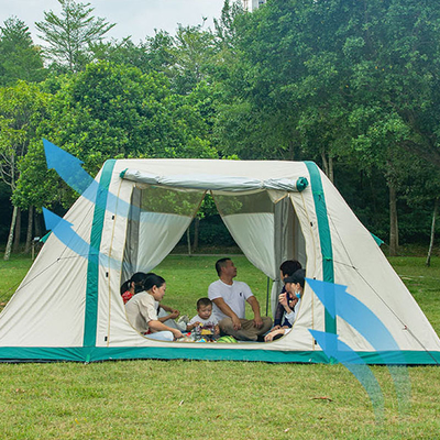 Caldo Quattro stagioni 10 persone Inverno impermeabile all'aria aperta Hotel di lusso Deserto Pop Up Air Tent Tenda gonfiabile da campeggio per 8 persone