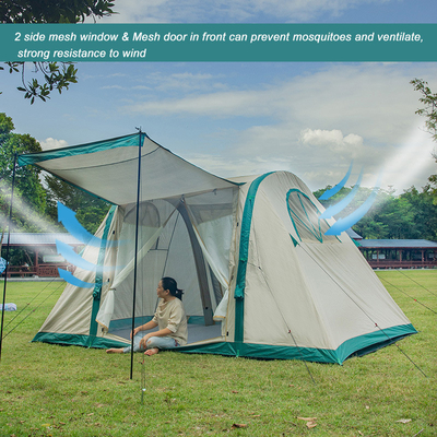 Caldo Quattro stagioni 10 persone Inverno impermeabile all'aria aperta Hotel di lusso Deserto Pop Up Air Tent Tenda gonfiabile da campeggio per 8 persone