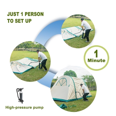 Caldo Quattro stagioni 10 persone Inverno impermeabile all'aria aperta Hotel di lusso Deserto Pop Up Air Tent Tenda gonfiabile da campeggio per 8 persone